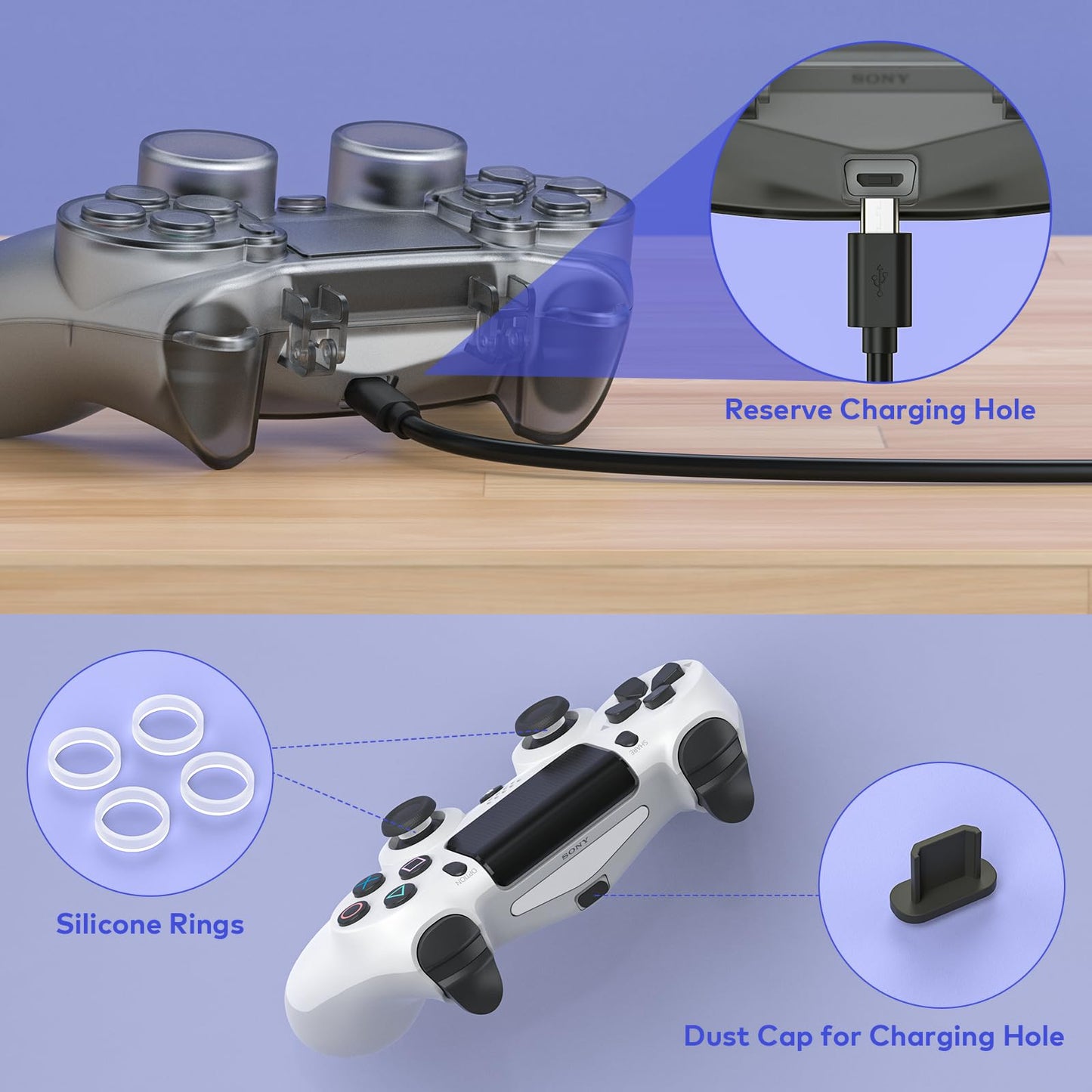 Tiiletzote PS4 DualShock 4 Controller Protective Case - Black Travel Storage Bag, Model TCB302