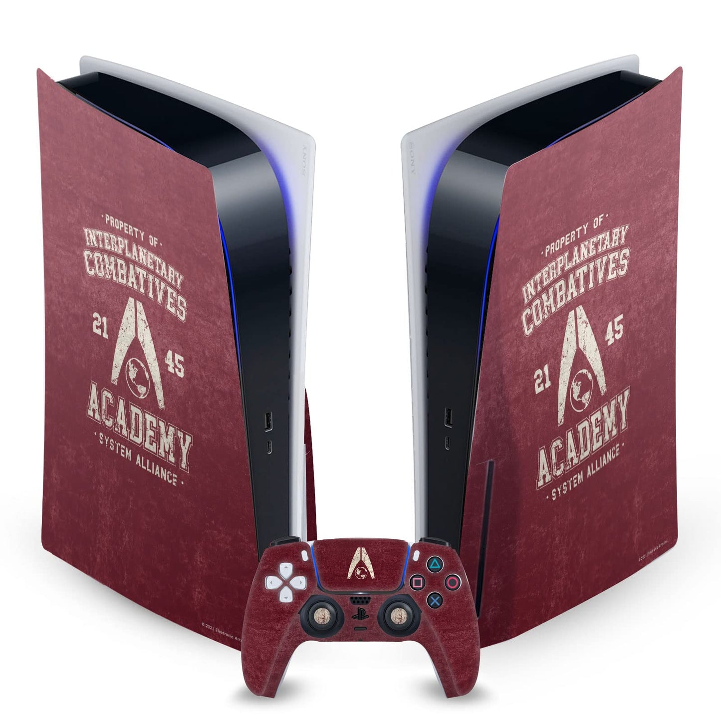 Head Case Designs Officially Licensed EA Bioware Mass Effect Interplanetary Combatives 3 Badges And Logos Vinyl Faceplate Sticker Gaming Skin Decal Cover Compatible With PS5 Disc Console & DualSense
