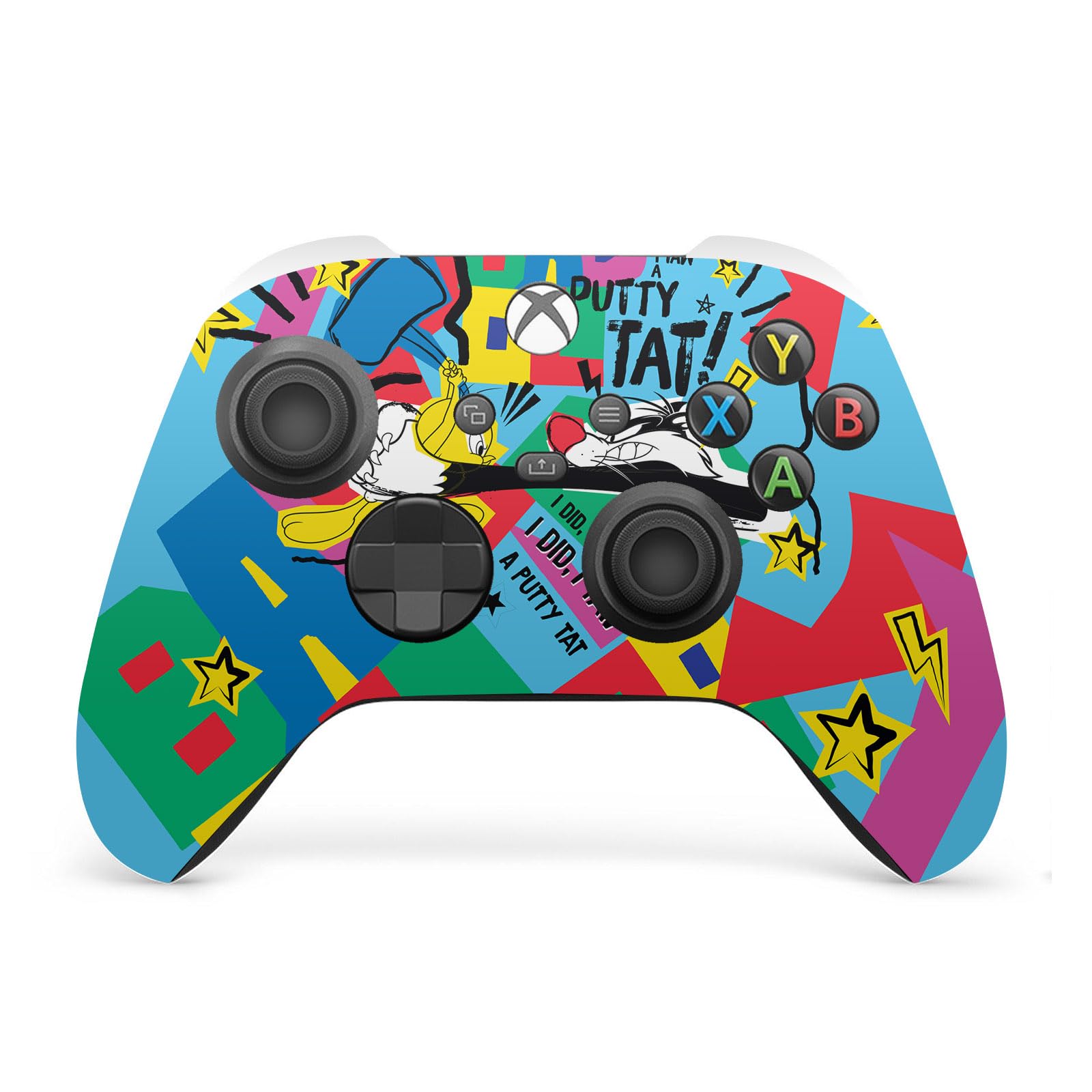 Head Case Designs Officially Licensed Looney Tunes Tweety And Sylvester Graphics and Characters Vinyl Sticker Gaming Skin Decal Cover Compatible With Xbox Series X/S Controller