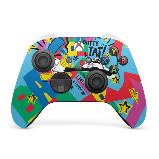 Head Case Designs Officially Licensed Looney Tunes Tweety And Sylvester Graphics and Characters Vinyl Sticker Gaming Skin Decal Cover Compatible With Xbox Series X/S Controller