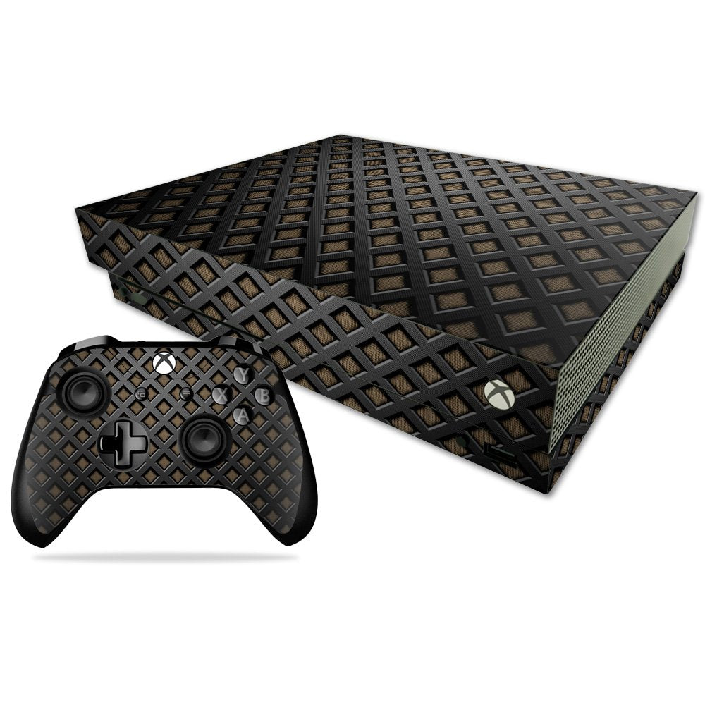 MIGHTY SKINS Xbox One X Skin - Black Wall Vinyl Decal Wrap, Durable & Easy to Apply, Model MIXBONXCMB-Black Wall