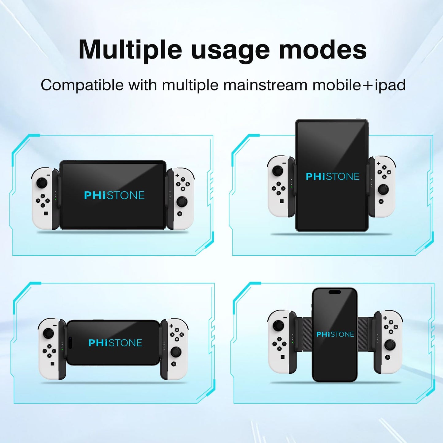 Phistone Magnetic MagSafe Smartphone & Tablet Mount - 360° Rotation, Adjustable Length, Strong Magnetic Hold, Compatible with Nintendo Switch