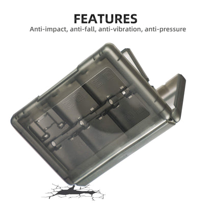 Xahpower 28-in-1 Game Holder Card Case for Nintendo 3DS/DSi, Black Plastic Storage Box