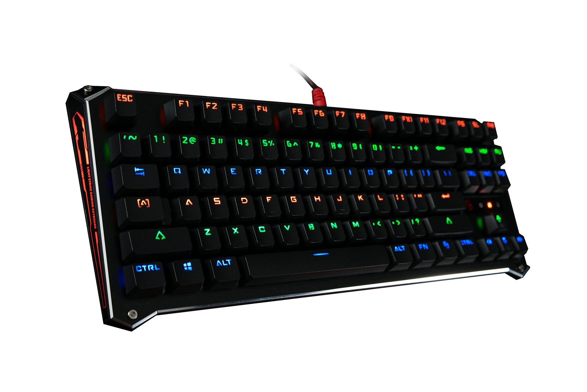 Bloody B830 Light Strike Compact Optical Gaming Keyboard - Tactile & Clicky, 0.2ms Response, Neon LED Backlit, B830-Blue