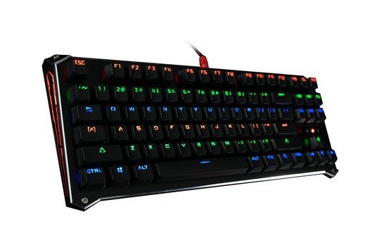 Bloody B830 Light Strike Compact Optical Gaming Keyboard - Tactile & Clicky, 0.2ms Response, Neon LED Backlit, B830-Blue