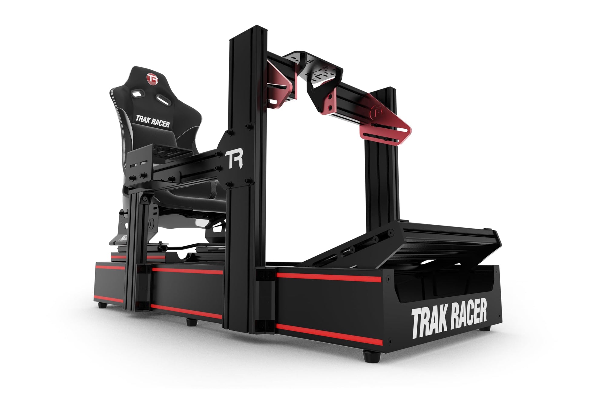 Trak Racer TR160 Racing Simulator Cockpit - Heavy Duty Aluminium Sim Rig, Black, Model TR1605-MP, Seat Slider & Customization Options