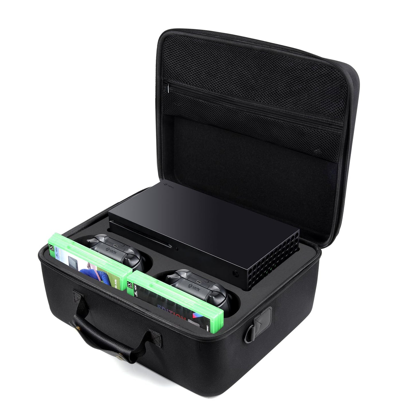 Diocall Hard Case Compatible with Xbox Series X Protective Travel Case for Xbox Series X Console Controllers Games and Other Accessories