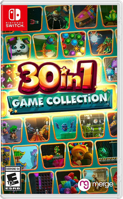 Merge Games 30-In-1 Game Collection for Nintendo Switch - Standard Edition, White, Model 819335021303