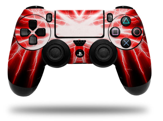 WraptorSkinz Vinyl Decal Skin Compatible with Sony PS4 Controller PlayStation 4 Original Slim and Pro Lightning Red (Controller NOT Included)