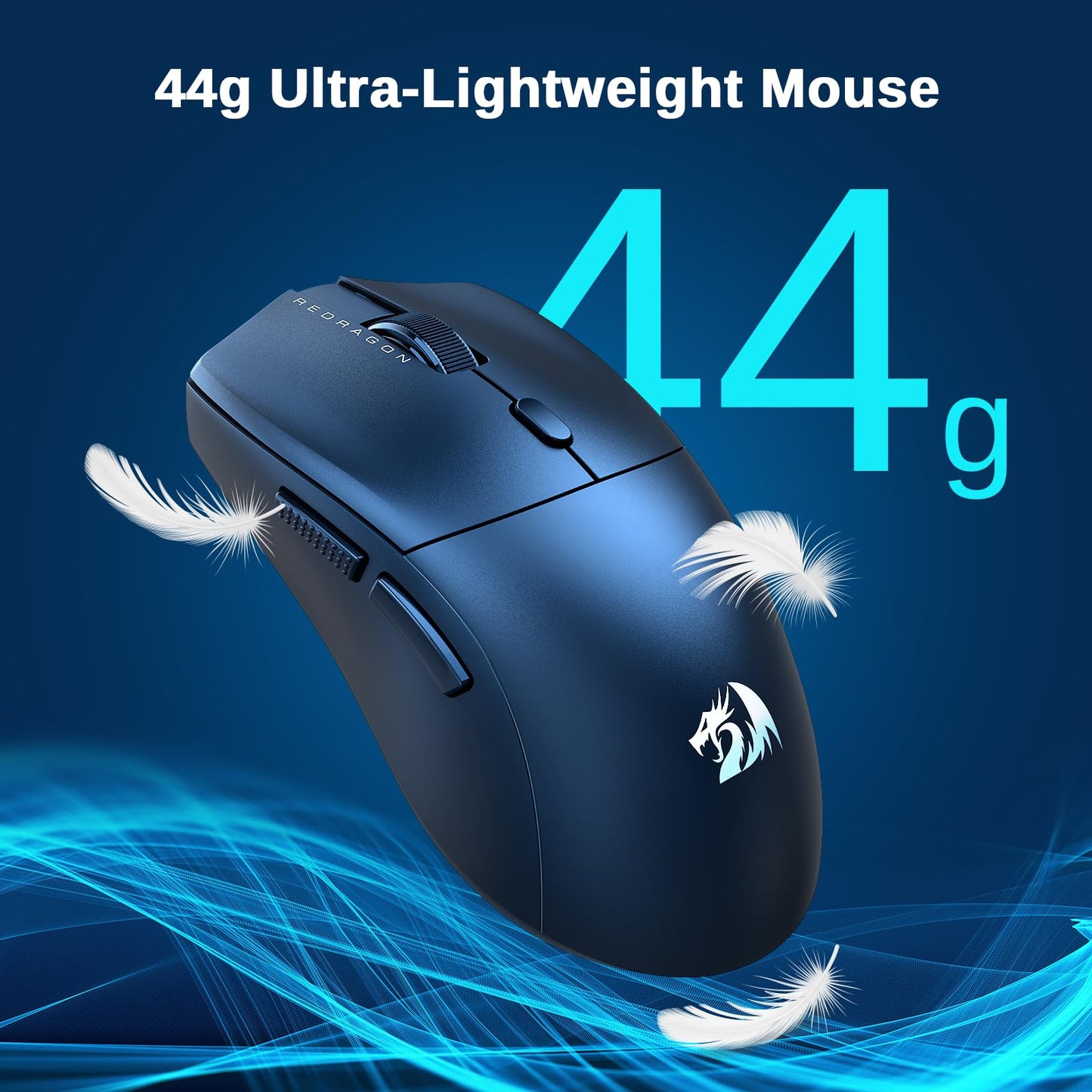 Redragon M815 Gaming Mouse - 44G Ultra-Light, 26000 DPI, 8K Polling Rate, Programmable Buttons, Black