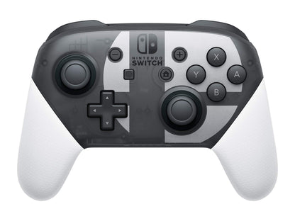 Nintendo Super Smash Bros. Ultimate Pro Controller - Black & White, Model HACAFSSKE, Durable Plastic, Compatible with Nintendo Switch