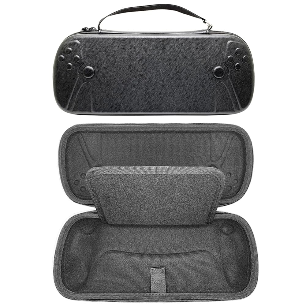 Hesupy Storage Bag Case for PlayStation Portal, Portable Carry Case Organizer Protective Cover PS5 Portal Game Console (PU)