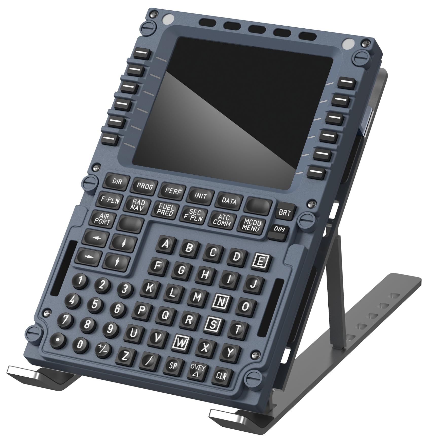 WINGFLEX Airbus A320 MCDU for Flight Simulator - IPS HD Screen, Auto Brightness, Plug-and-Play, A32WX Model, Grey