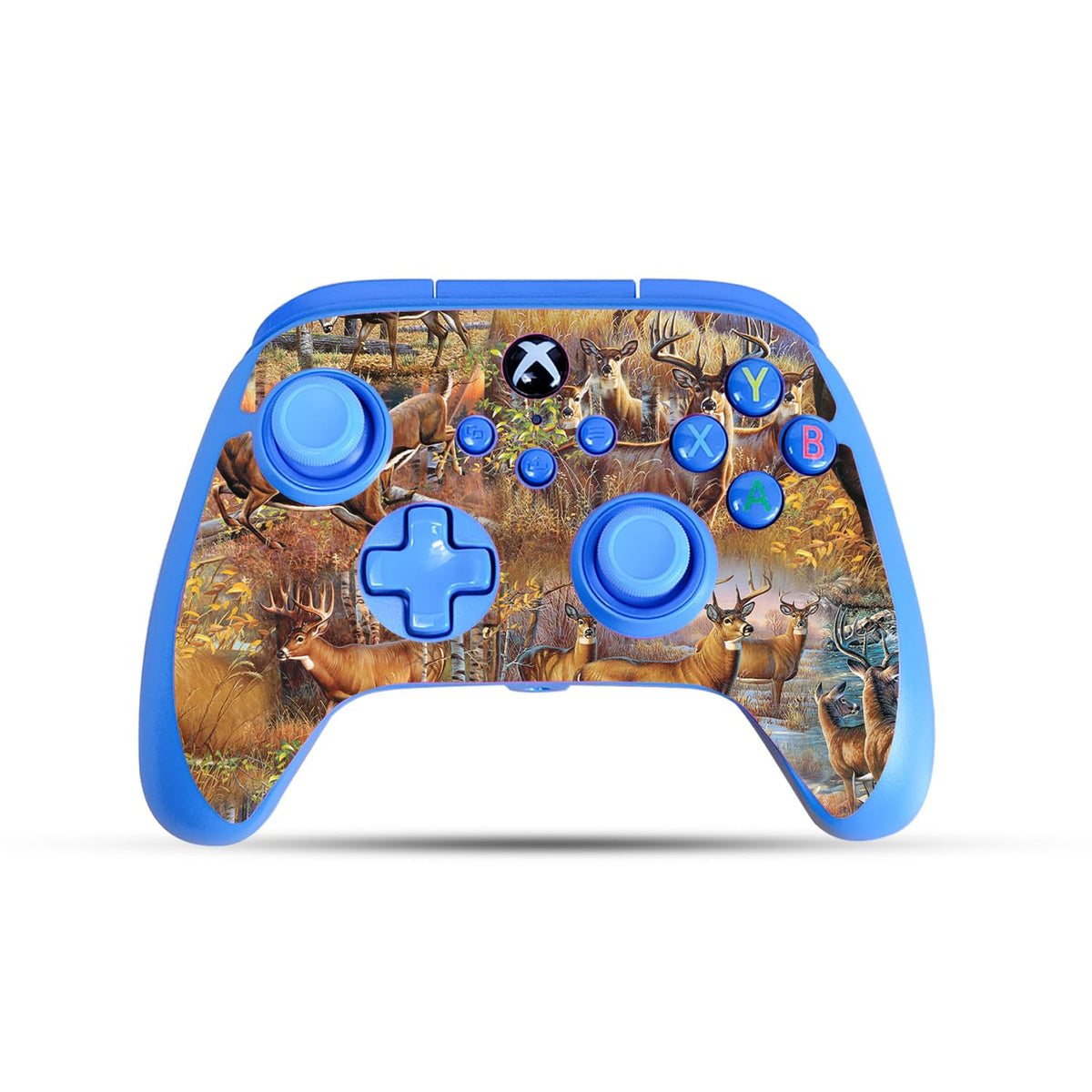 Gaming Skin Compatible with PowerA Xbox Series X|S Enhanced Wired Controller - Deer Pattern - fine 3M Vinyl Protective Wrap Decal Cover - Easy to Apply | Crafted in The USA by MightySkins