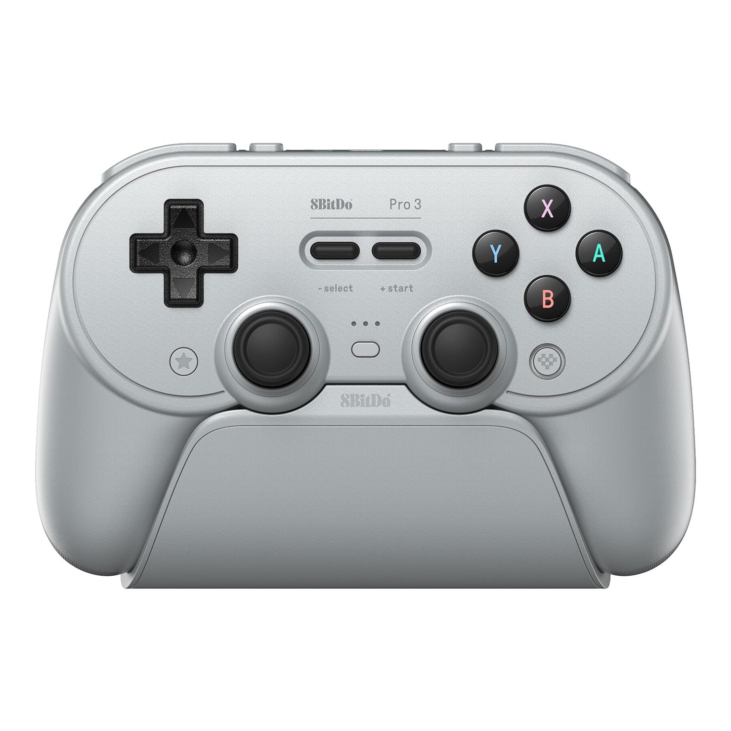 8BitDo Pro 3 Bluetooth Controller for Switch/Switch 2 - TMR Joysticks  Swappable ABXY Buttons  Pro Back Buttons  Charging Dock  Hall Effect Triggers  for Windows  Apple  SteamOS  Android - Gray