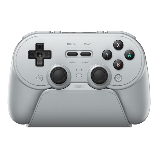 8BitDo Pro 3 Bluetooth Controller for Switch/Switch 2 - TMR Joysticks  Swappable ABXY Buttons  Pro Back Buttons  Charging Dock  Hall Effect Triggers  for Windows  Apple  SteamOS  Android - Gray