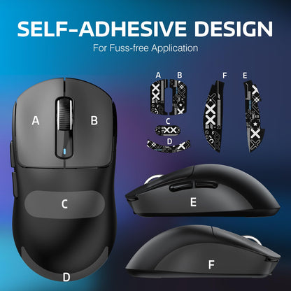 ATTACK SHARK X3 Wireless Gaming Mouse - 26K DPI, Tri-Mode, 5 Buttons, Black with Stickers