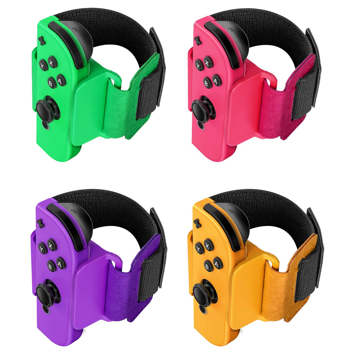 [4 Pack] Wristband for Just-Dance 2025 2024 2023 2022 Nintendo Switch/for Zumba Burn It Up  Band for Joy-Con Grip  MENEEA Adjustable Wrist Strap for Adult Teens and Kids  Skin-Kindly