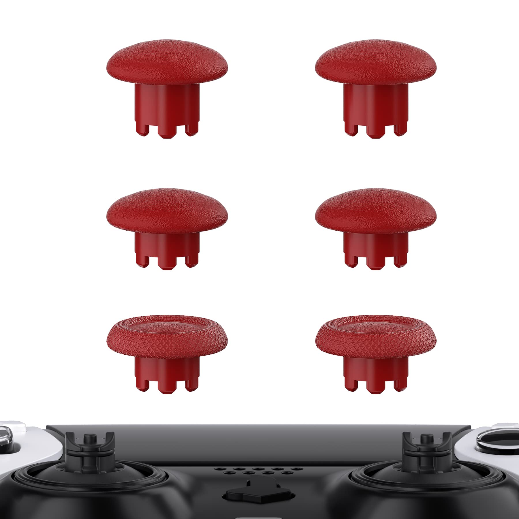 eXtremeRate Carmine Red Replacement Swappable Thumbsticks for PS5 Edge Controller, Custom Interchangeable Analog Stick Joystick 