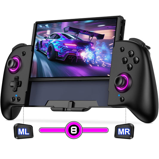 Spican Switch Controllers for Nintendo Switch/OLED Controller  Switch Accessories Wireless Pro Controller One-Piece Joypad  Full-Size Handheld Mode Controller with Battery/Turbo for Nintendo Switch Games