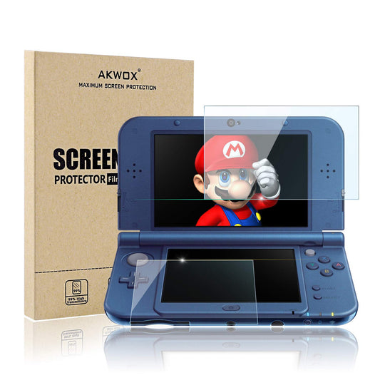 AKWOX (4-Pack) Screen Protector for Nintendo 3DS XL  HD Clear stone PET Screen Protective Filter for Nintendo 3DS XL with Anti-Bubble and Anti-Fingerprint