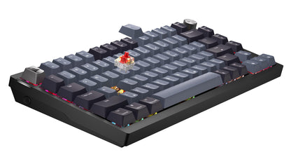 Corsair K65 Plus Wireless RGB Mechanical Keyboard - Compact, Pre-Lubricated MLX Red Switches, PBT Keycaps, Black/Gray