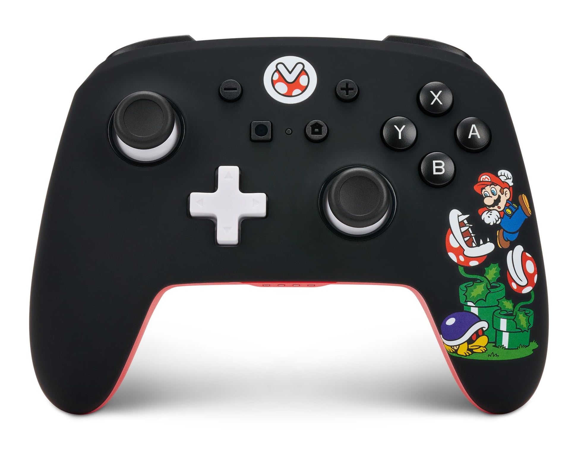 PowerA Enhanced Wireless Controller for Nintendo Switch - Mario Mayhem - Blue/Red/Black - Model 1522795-01 - Officially Licensed Gamepad