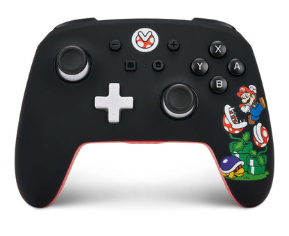 PowerA Enhanced Wireless Controller for Nintendo Switch - Mario Mayhem - Blue/Red/Black - Model 1522795-01 - Officially Licensed Gamepad