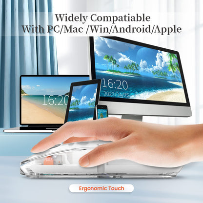 A.JAZZ Wireless Bluetooth 5.1 Mini Mouse, Rechargeable, Silent, White, Model cdn3282, Perfect for Office/PC/Mac/Laptop