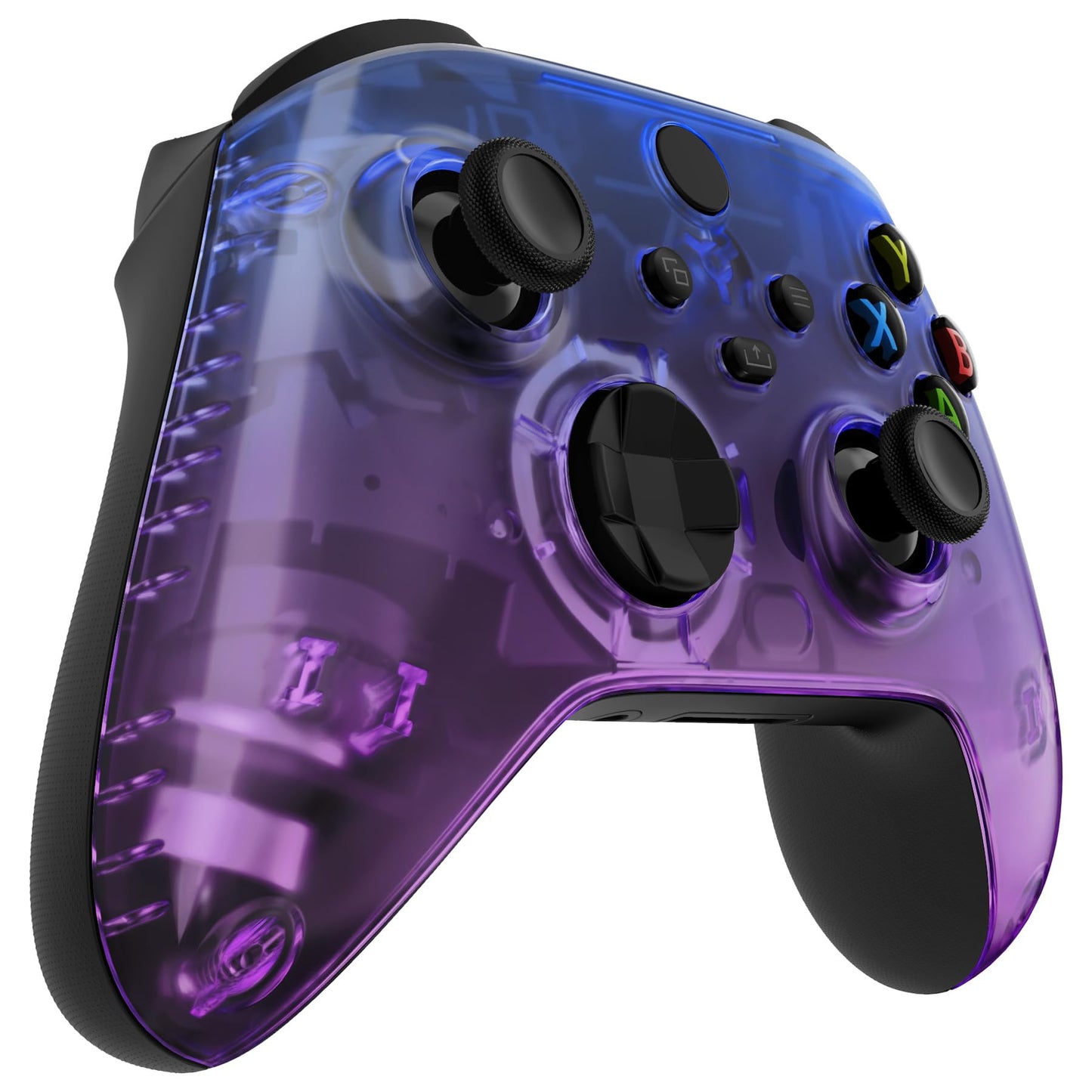 eXtremeRate Xbox Series X & S Controller Faceplate - Gradient Translucent Bluebell Plastic Shell - Model FX3P353