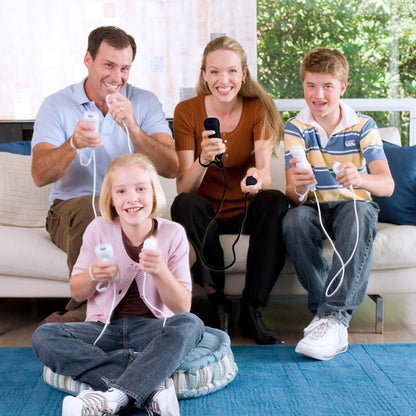 FASIGO Remote Controller with Nunchuck for Nintendo Wii/Wii U, 2 Pack - White & Black