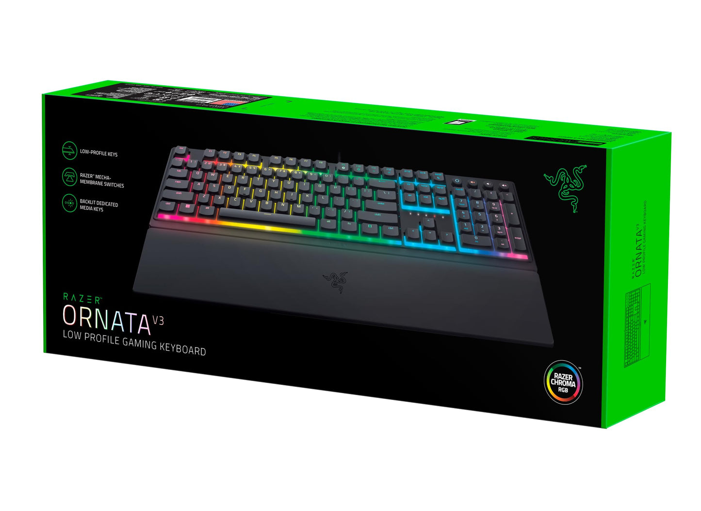 Razer Ornata V3 USB Gaming Keyboard - Black, RZ03-04460100-R3M1, Compact Design