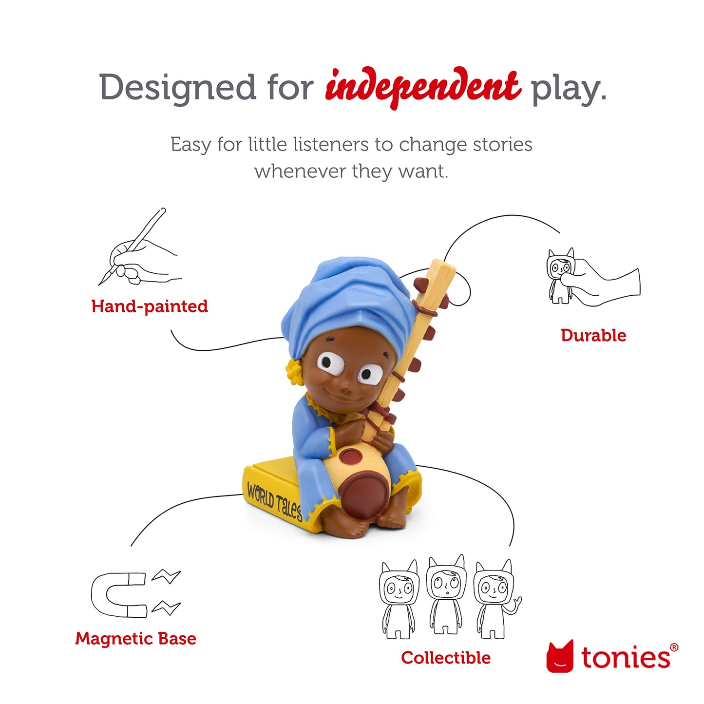 Tonies West African Folk Tales Audio Toy Figurine - Medium, Multicolored, Model 10002001