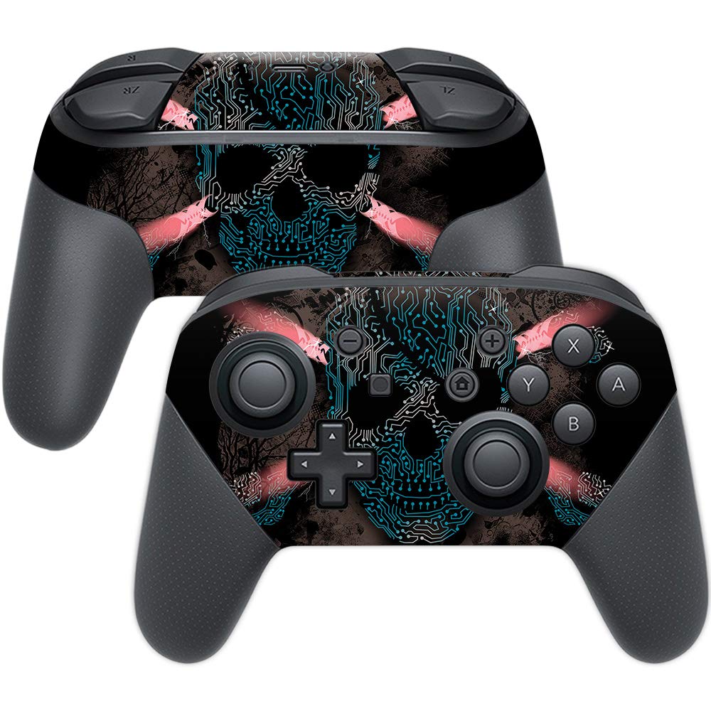 MightySkins Skin Compatible with Nintendo Switch Pro Controller - Cyber Pirate | Protective, Durable, and Unique Vinyl Decal wra