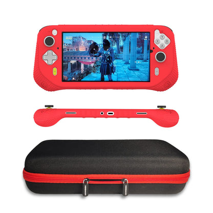 XEGIMOR Silicone Cover & Carrying Case for Logitech G Cloud - Black/Red, Model S-GLOUD-XSFUTI, Includes Screen Protector