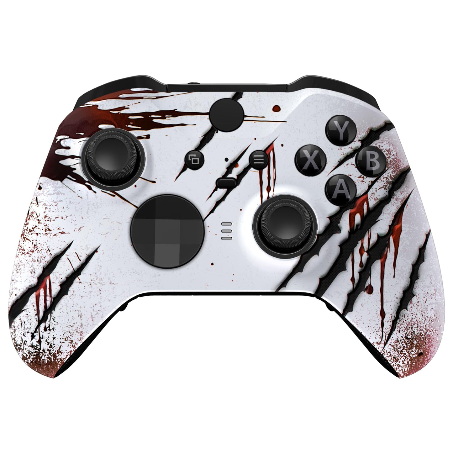 eXtremeRate Wild Attack Replacement Faceplate Cover for Xbox One Elite Controller Series 2 (Model 1797)  Soft Touch Front Housing Shell Case & Accent Rings for Xbox Elite Series 2 Core Controller
