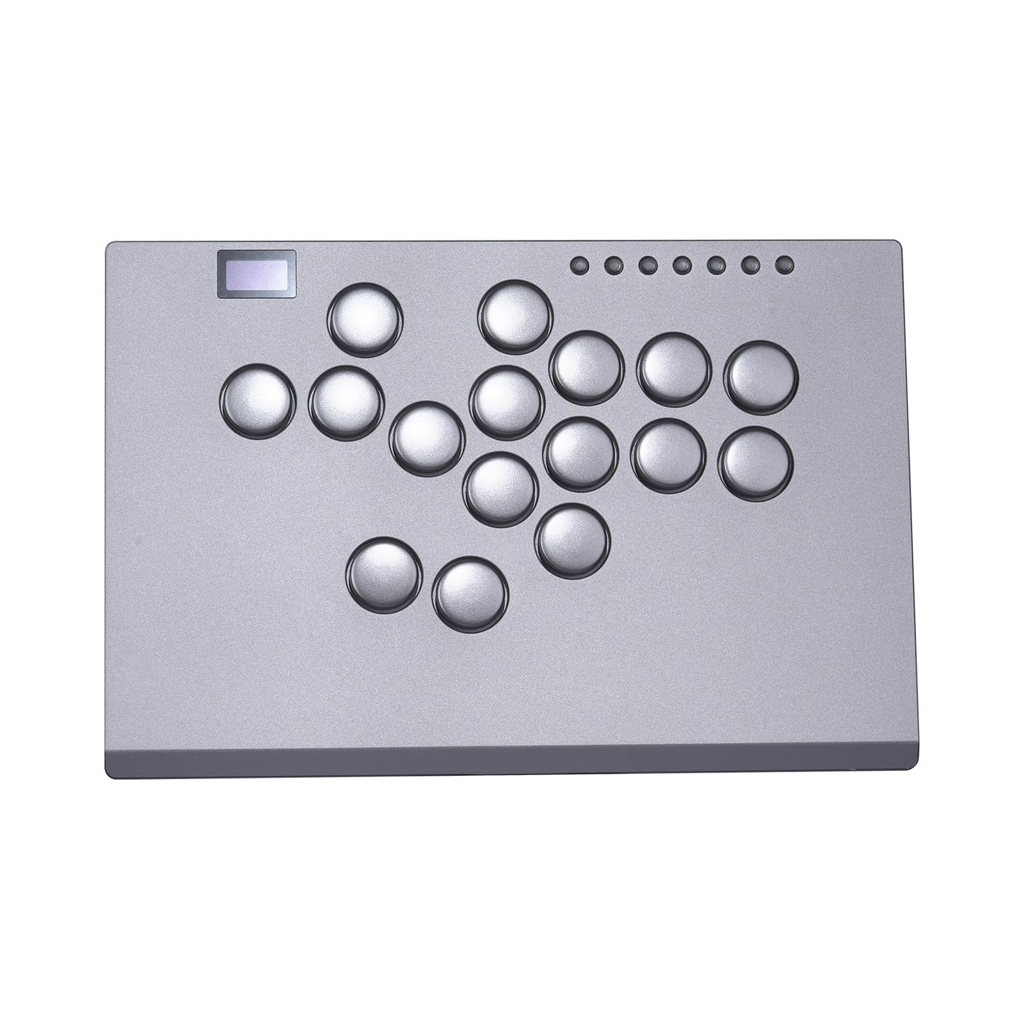 SIXSIR M16+ Leverless Arcade Stick Controller - Custom RGB, 16 Key, Slim Aluminum Alloy, Grey for PC/PS4/PS3/Switch