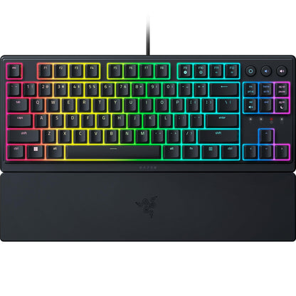 Razer Ornata V3 TKL Gaming Keyboard - Low Profile, Mecha Membrane, RGB Lighting, Black, Spill Resistant, Model RZ03-04880200-R3U1