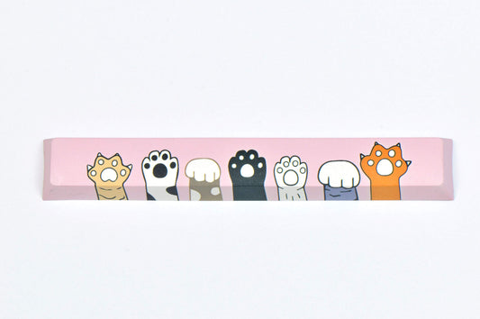Benemate 5-Side Dye-subbed PBT Spacebar Keycap Cherry Profile DIY Keycap 6.25U 6.25X for Gaming Mechanical Keyboard Cats Paws Brand