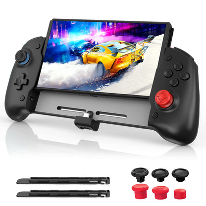 NexiGo Gripcon Controller for Nintendo Switch OLED, Ergonomic, 6-Axis Gyro, Black, Model 1125 BLK-2