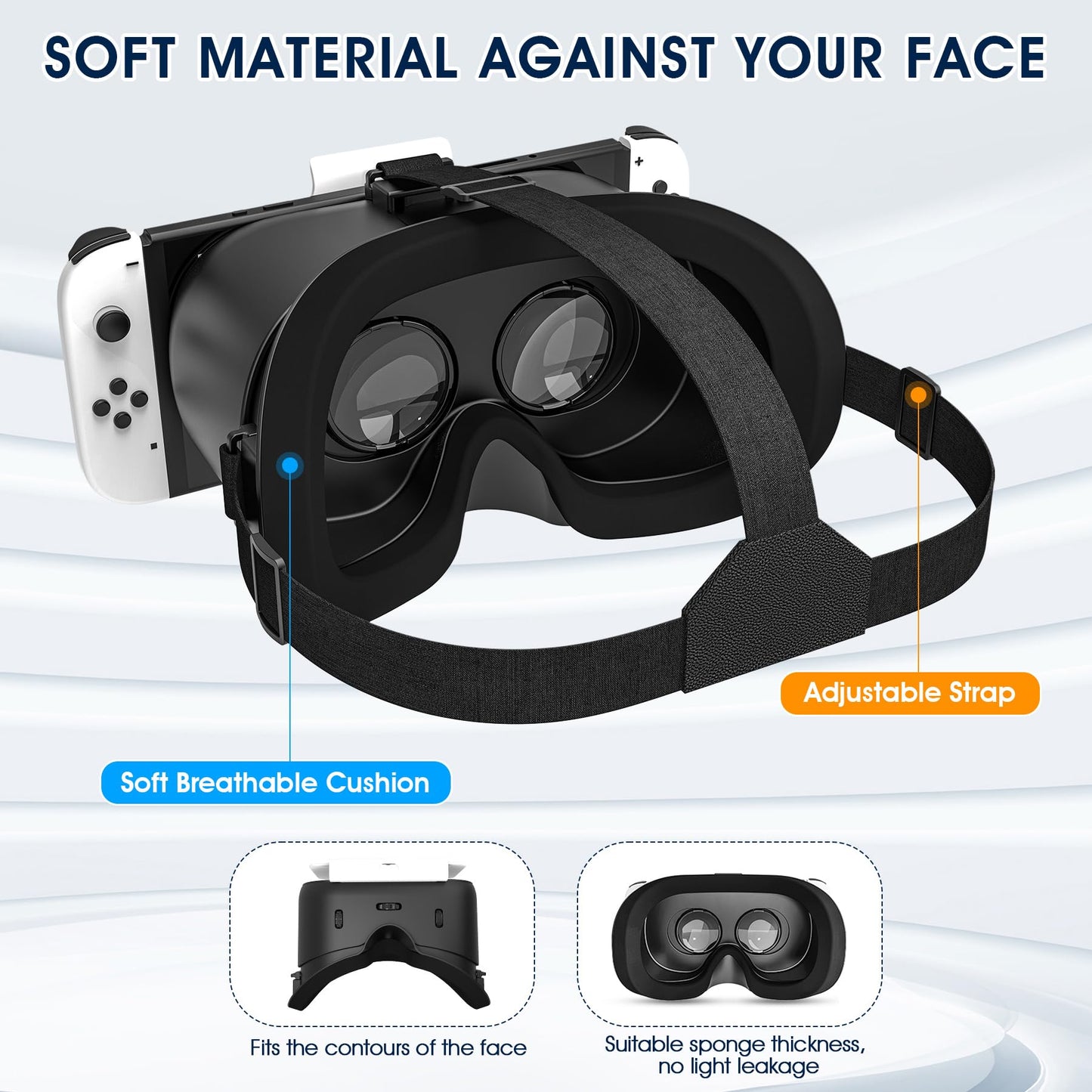 TIMETOP VR Headset for Nintendo Switch - Upgraded 3D Goggles, Black, Model: Switch VR Headset Red, Ideal for Kids & OLED Games
