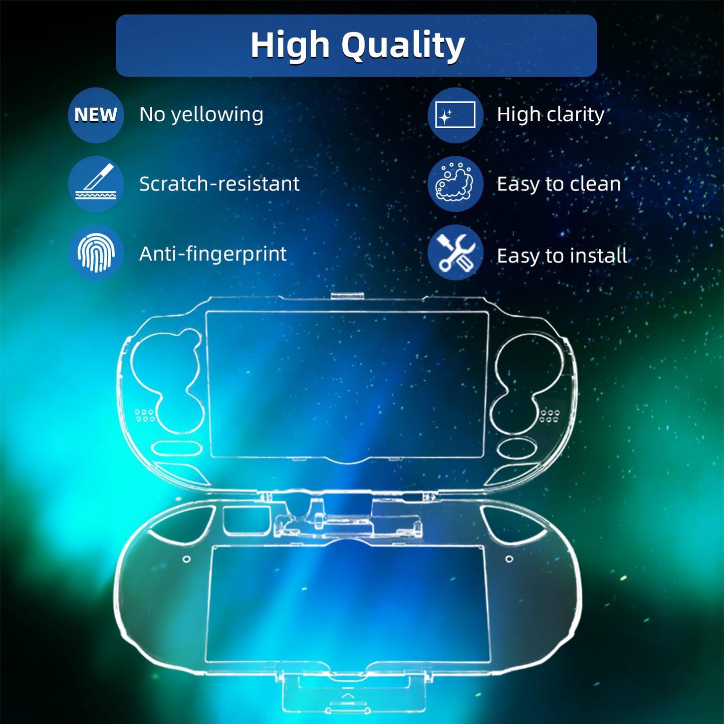 OSTENT Clear Hard Case Cover for Sony PS Vita PSV 1000 - Protective Crystal Skin, Model 023100