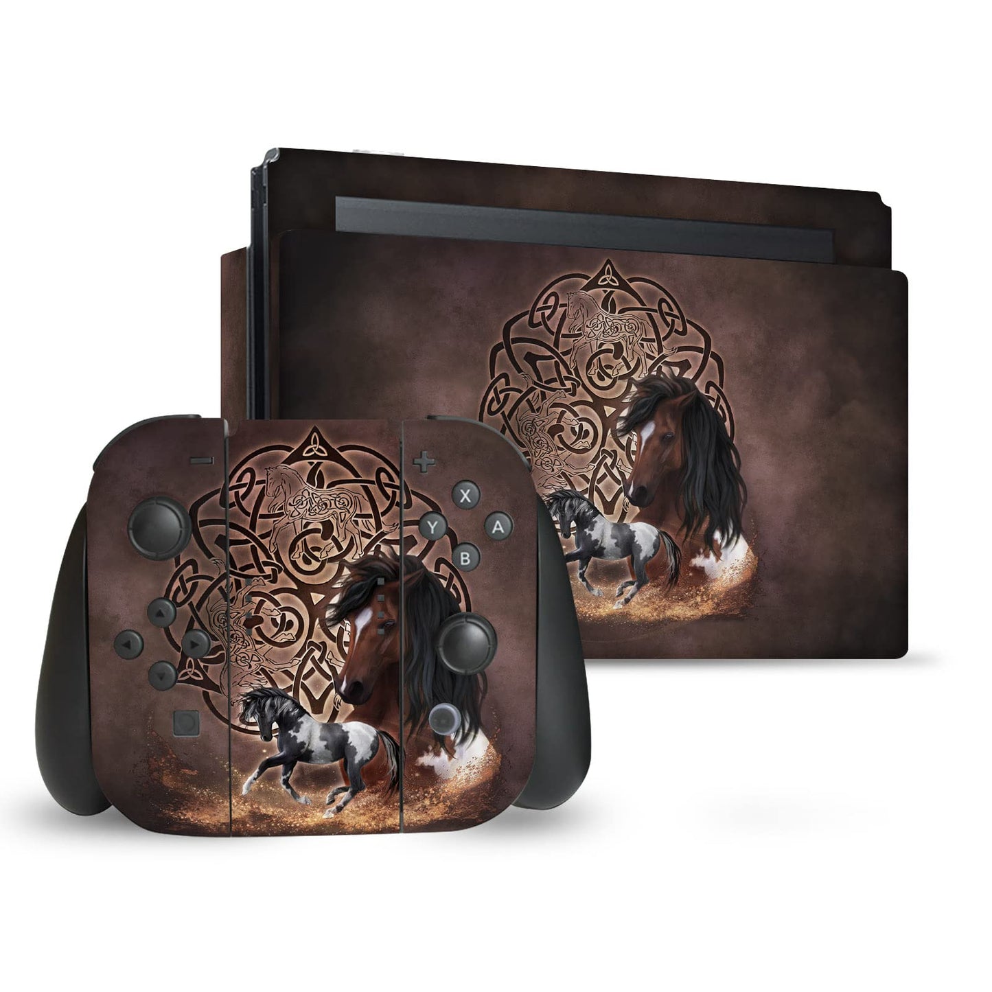 Head Case Designs Officially Licensed Brigid Ashwood Horse Art Mix Vinyl Sticker Gaming Skin Decal Cover Compatible With Nintendo Switch Console & Dock & Joy-Con Controller Bundle