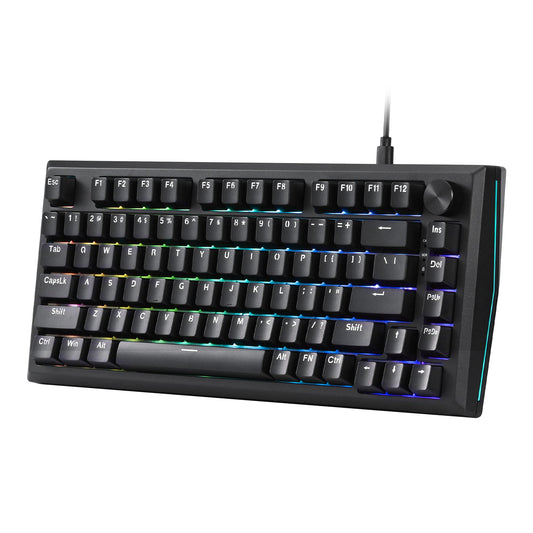 Redragon K687 Wired CNC Gasket Gaming Keyboard  81 Keys Mechanical Keyboard w/fine CNC Aluminum Board  Easy-Control Knob  5-Layer Noise Dampening  Custom Linear Switch