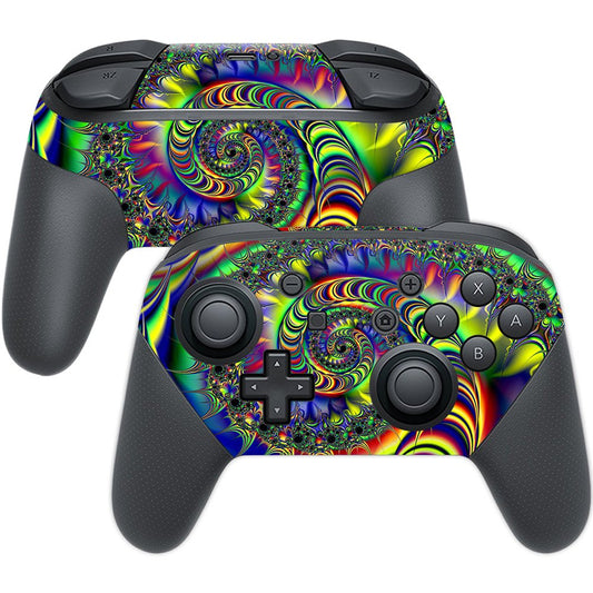 MIGHTY SKINS Nintendo Switch Pro Controller Skin - Acid Vinyl Decal Wrap, Durable & Unique, Easy to Apply, Model NISWPCOI-Acid