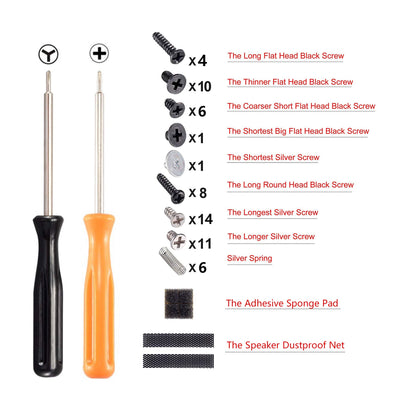 eXtremeRate DIY Replacement Shell Buttons for Nintendo Switch - Soft Touch Back Plate, Full Set, Wood Grain, Model QS201