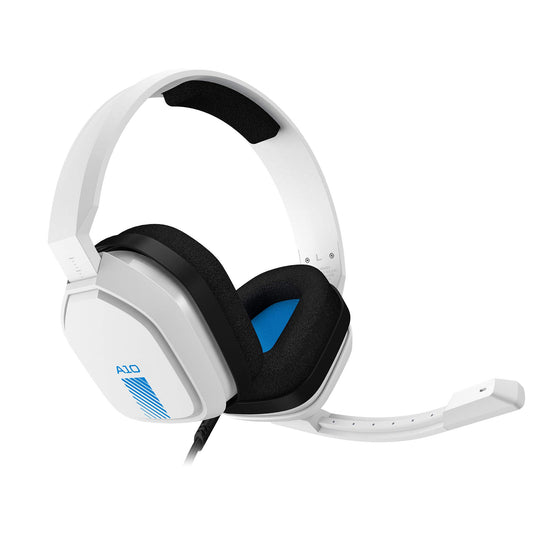 ASTRO Gaming A10 Wired Gaming Headset - Lightweight, Damage Resistant, 3.5mm Jack - One Size - White/Blue - Model 939-001845