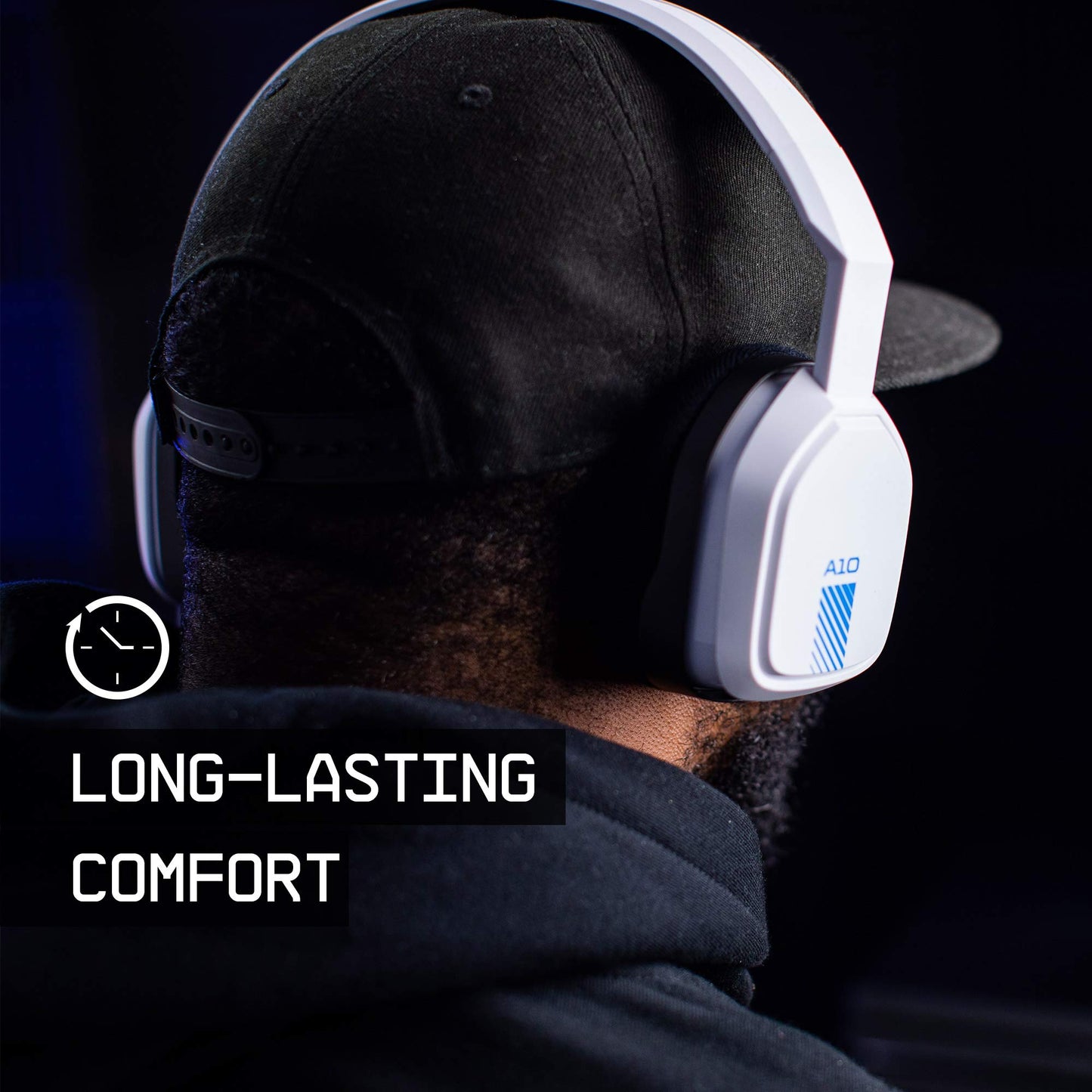 ASTRO Gaming A10 Wired Gaming Headset - Lightweight, Damage Resistant, 3.5mm Jack - One Size - White/Blue - Model 939-001845