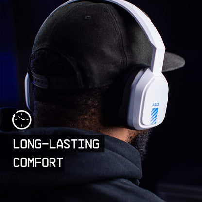 ASTRO Gaming A10 Wired Gaming Headset - Lightweight, Damage Resistant, 3.5mm Jack - One Size - White/Blue - Model 939-001845