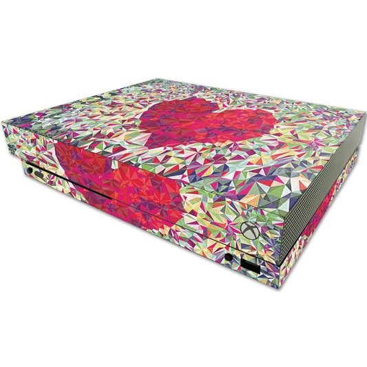 MIGHTY SKINS MightySkins Skin for Microsoft One X Console - Stained Heart, Durable Vinyl Decal, Easy to Apply & Remove